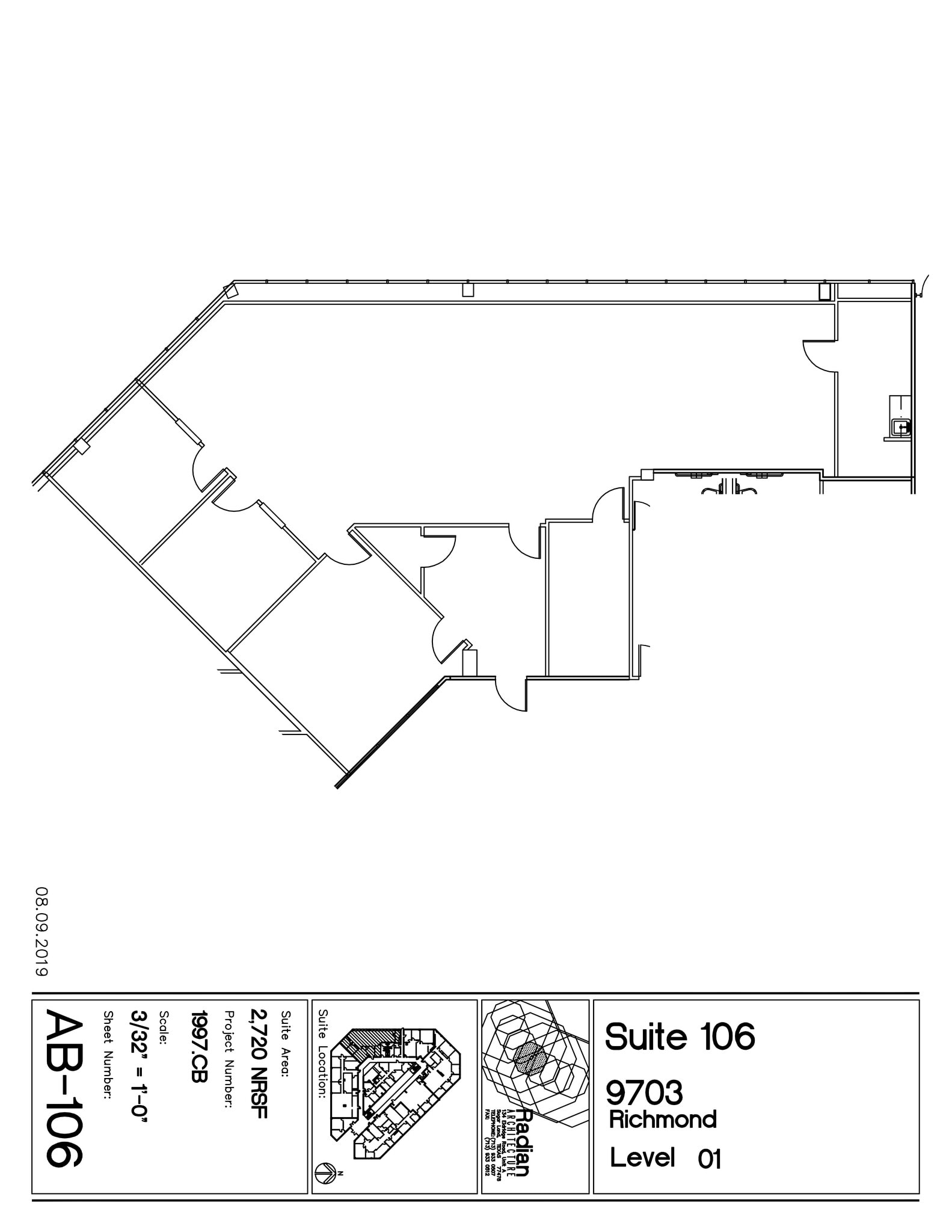 9703 Richmond Ave, Houston, TX à louer Plan de site- Image 1 de 3