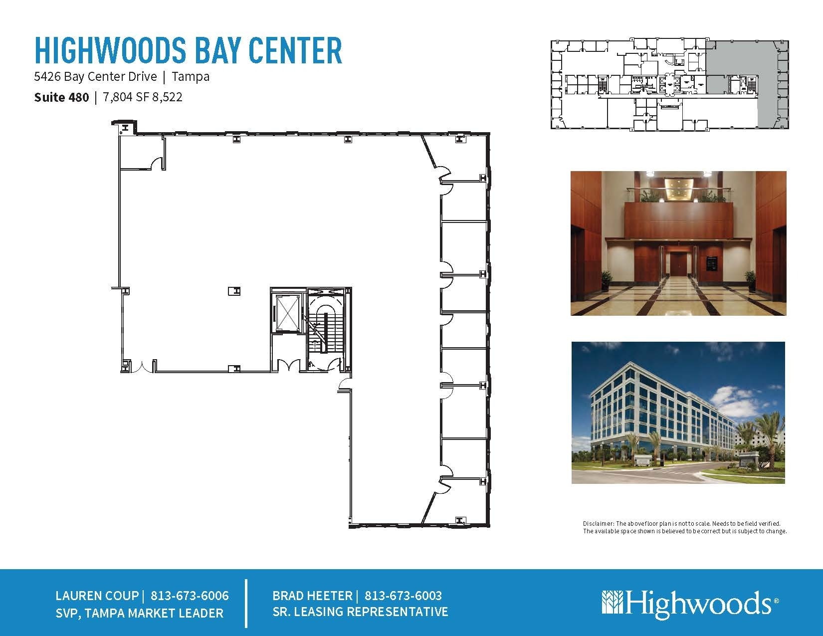 5426 Bay Center Dr, Tampa, FL à louer Plan d’étage- Image 1 de 1