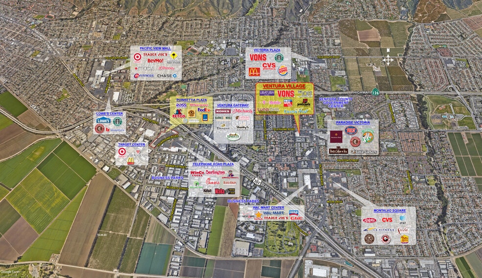 5722 Telephone Rd, Ventura, CA for lease - Aerial - Image 2 of 3