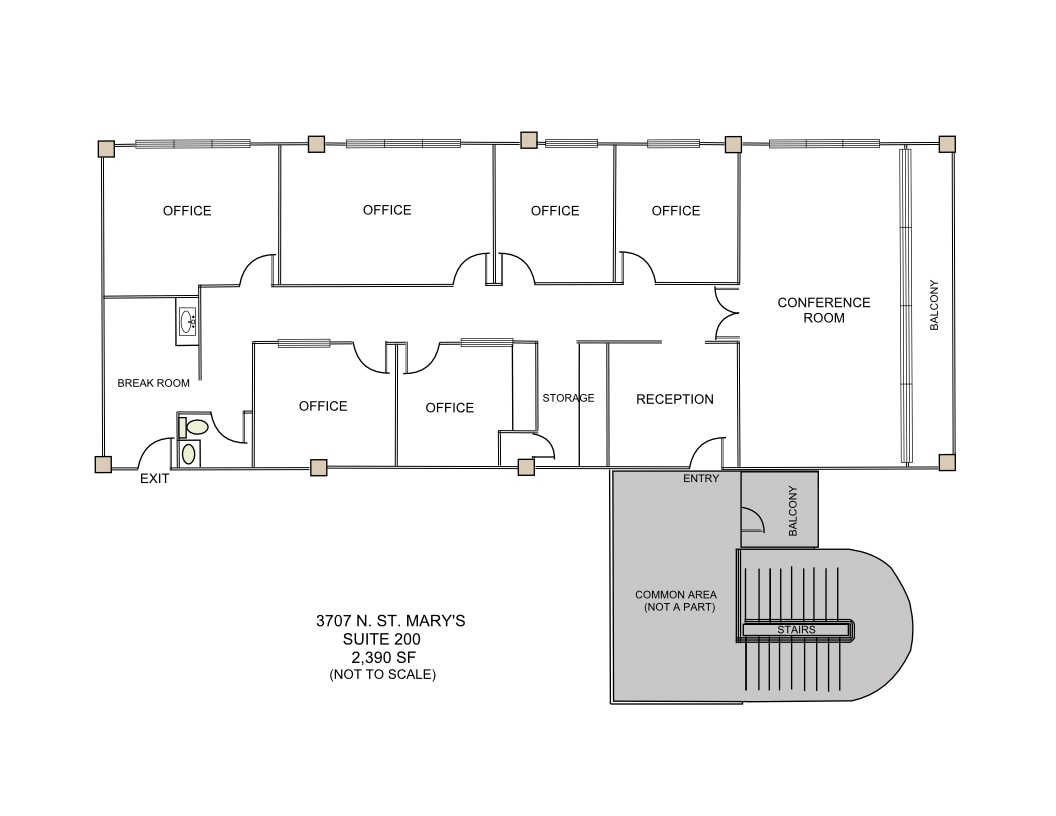 3707 N Saint Marys St, San Antonio, TX for lease Floor Plan- Image 1 of 1