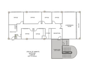3707 N Saint Marys St, San Antonio, TX for lease Floor Plan- Image 1 of 1