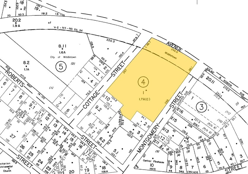 14-20 Cottage St, Middletown, NY for lease - Plat Map - Image 2 of 16