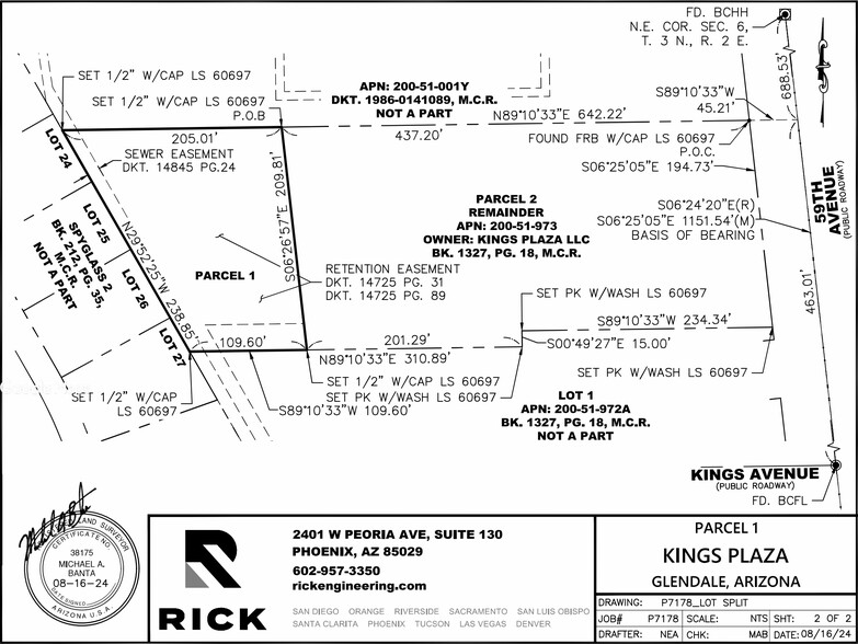 59th Ave, Glendale, AZ for sale - Plat Map - Image 3 of 3