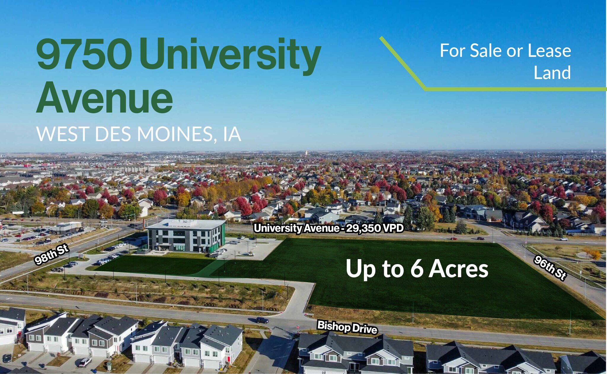 9750 University Ave, West Des Moines, IA à louer Photo du bâtiment- Image 1 de 6