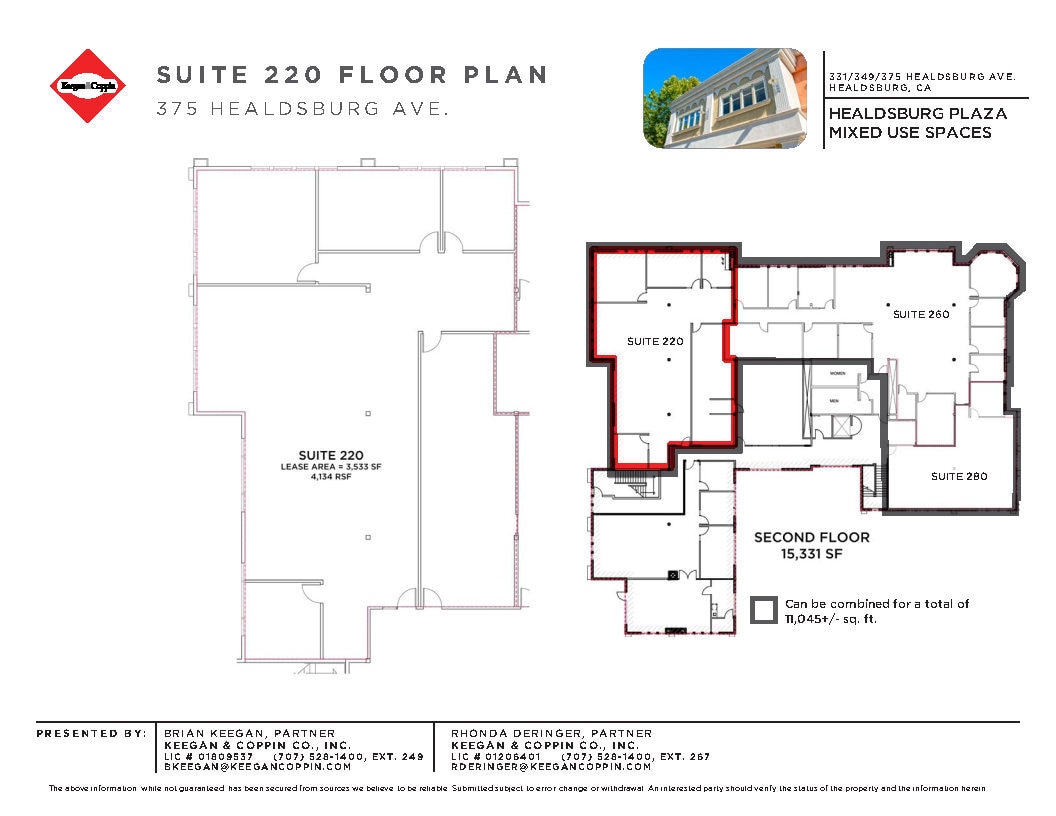 375 Healdsburg Ave, Healdsburg, CA à louer Plan d’étage- Image 1 de 6