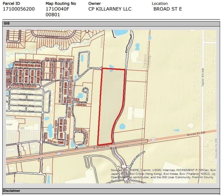 E Broad St, Reynoldsburg, OH à vendre Plan cadastral- Image 1 de 1