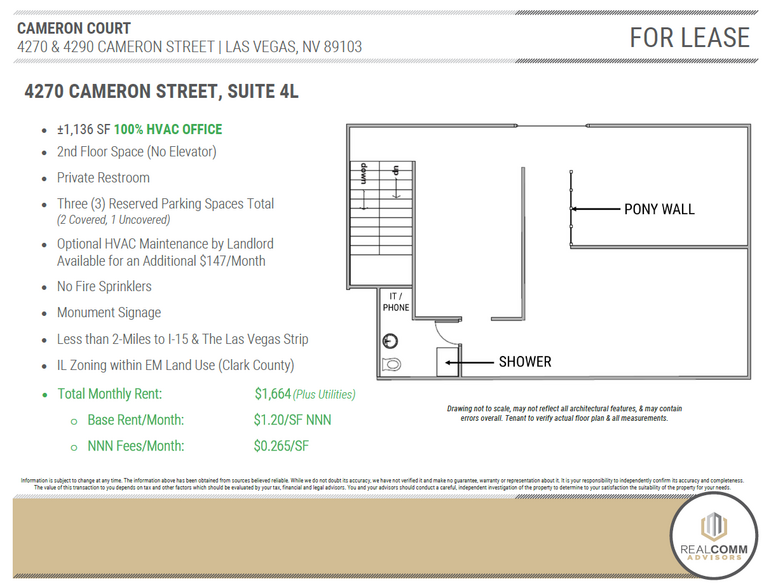 4290 Cameron St, Las Vegas, NV for lease - Floor Plan - Image 3 of 5