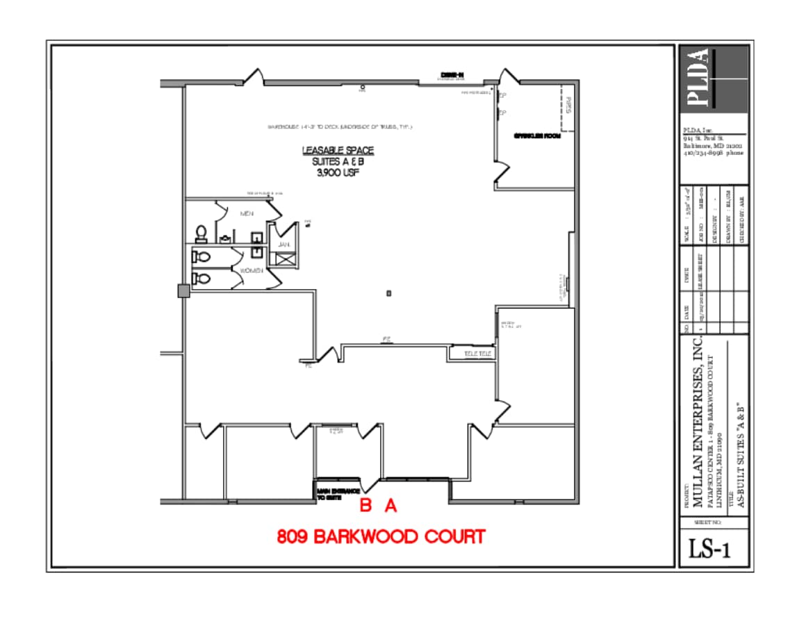 809 Barkwood Ct, Linthicum, MD for lease Floor Plan- Image 1 of 1