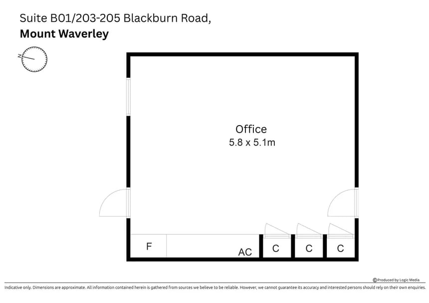 203-205 Blackburn Rd, MOUNT WAVERLEY, VIC 3149 - Unité B01 - - Plan d’étage - Image 1 of 4