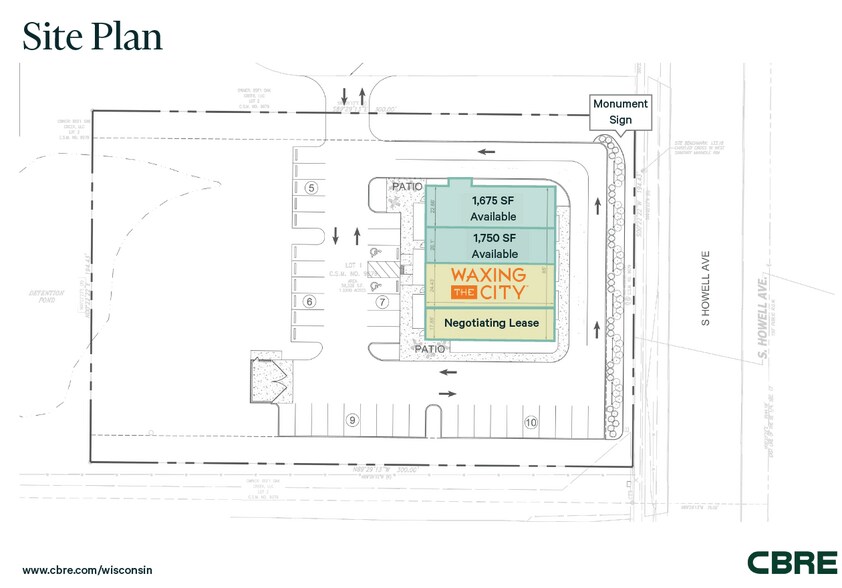8355 S Howell Ave, Oak Creek, WI for lease - Site Plan - Image 2 of 4