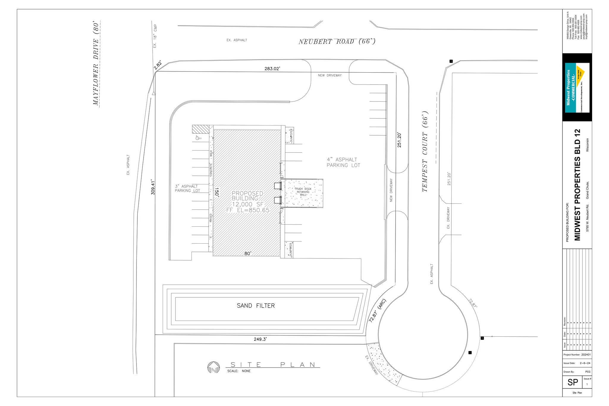 5795 Neubert Rd, Appleton, WI à louer Plan de site- Image 1 de 1