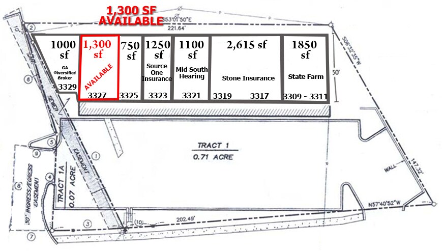 3309-3329 Northside Dr, Macon-Bibb, GA à louer - Plan de site - Image 3 de 5