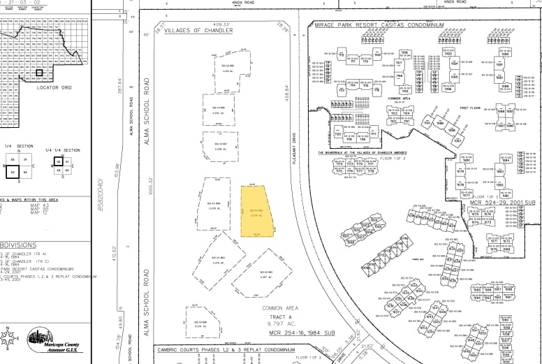 1347 N Alma School Rd, Chandler, AZ for sale - Plat Map - Image 2 of 7