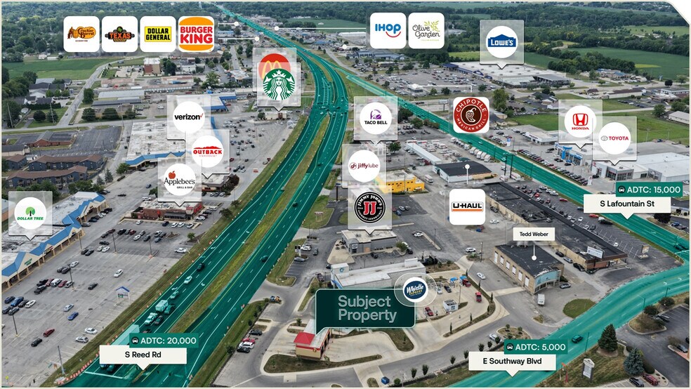 515 E Southway Blvd, Kokomo, IN à vendre - Aérien - Image 3 de 3