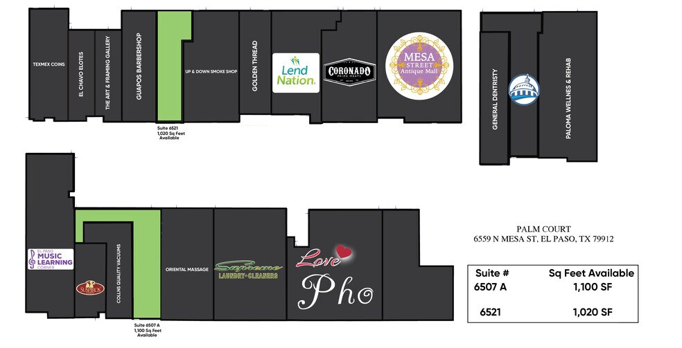 6503-6559 N Mesa St, El Paso, TX à louer - Photo du bâtiment - Image 2 de 7