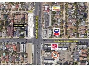 820-828 N Bristol St, Santa Ana, CA - Aerial  map view