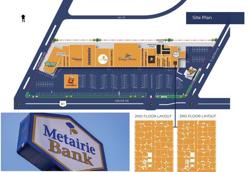 7801-7945 Airline Dr, Metairie, LA à vendre - Plan de site - Image 2 de 5