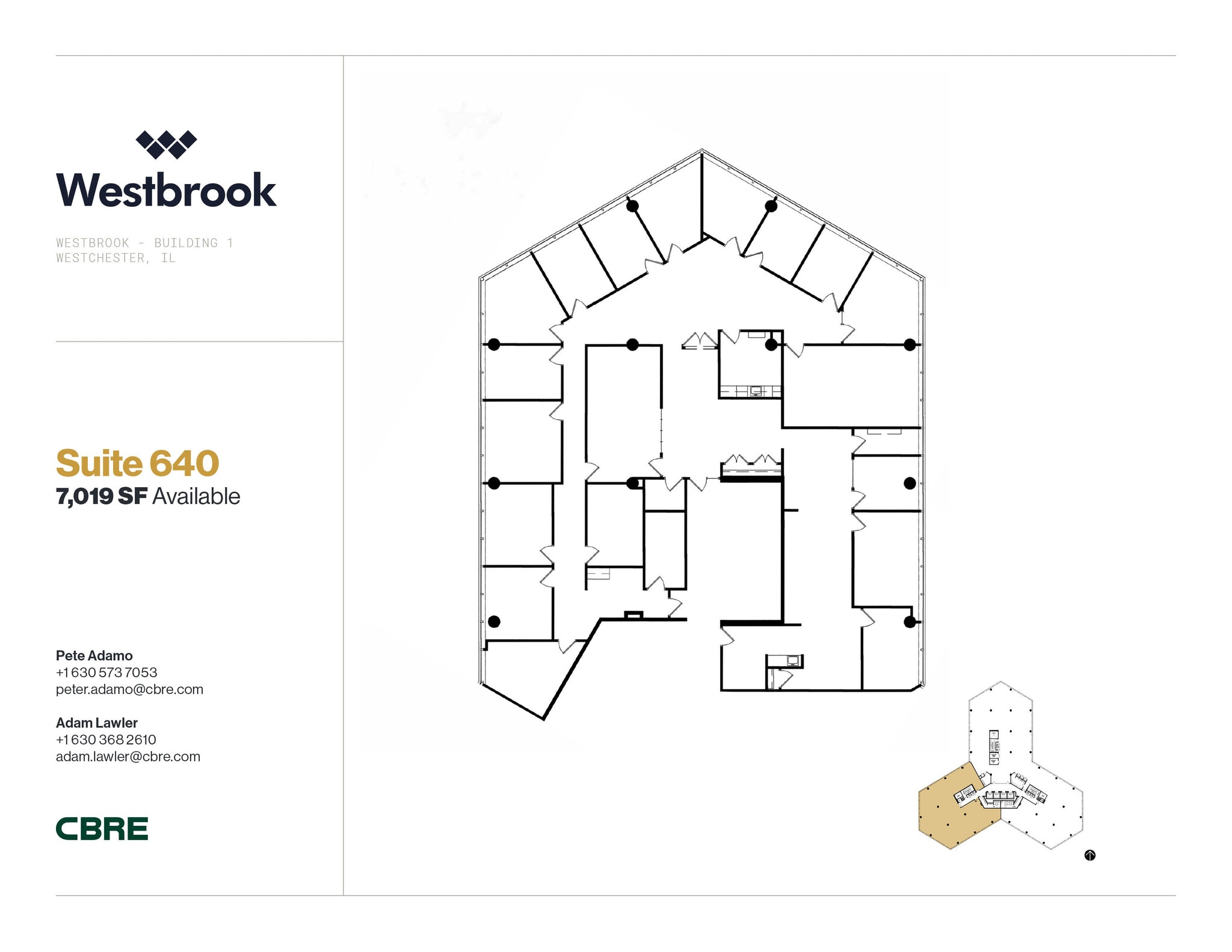 1 Westbrook Corporate Ctr, Westchester, IL for lease Floor Plan- Image 1 of 1