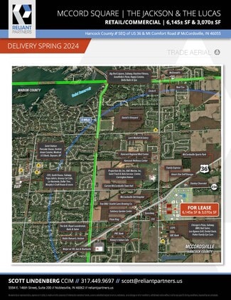 Plus de détails pour US 36 & Mt Comfort rd, McCordsville, IN - Commerce de détail à louer
