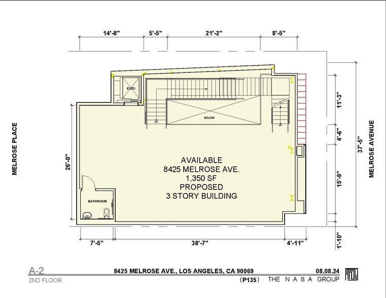 8425 Melrose Ave, West Hollywood, CA for lease - Floor Plan - Image 3 of 4