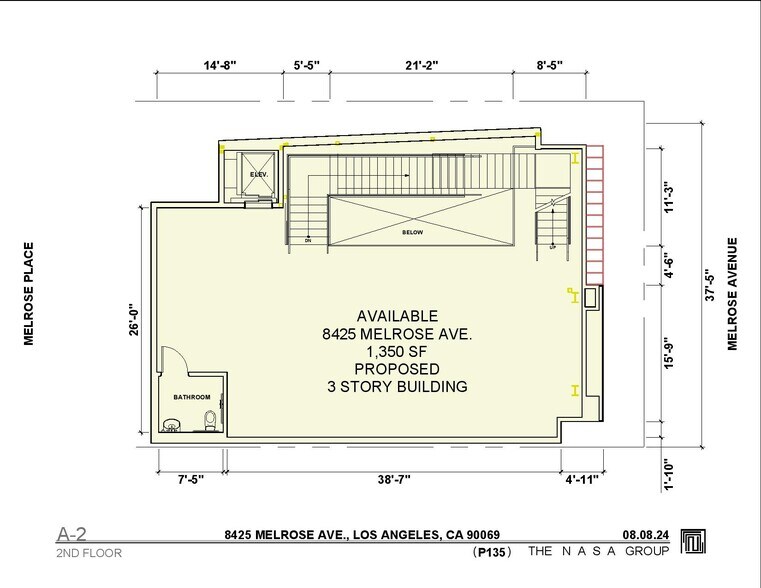 8425 Melrose Ave, West Hollywood, CA à louer - Plan d’étage - Image 3 de 4