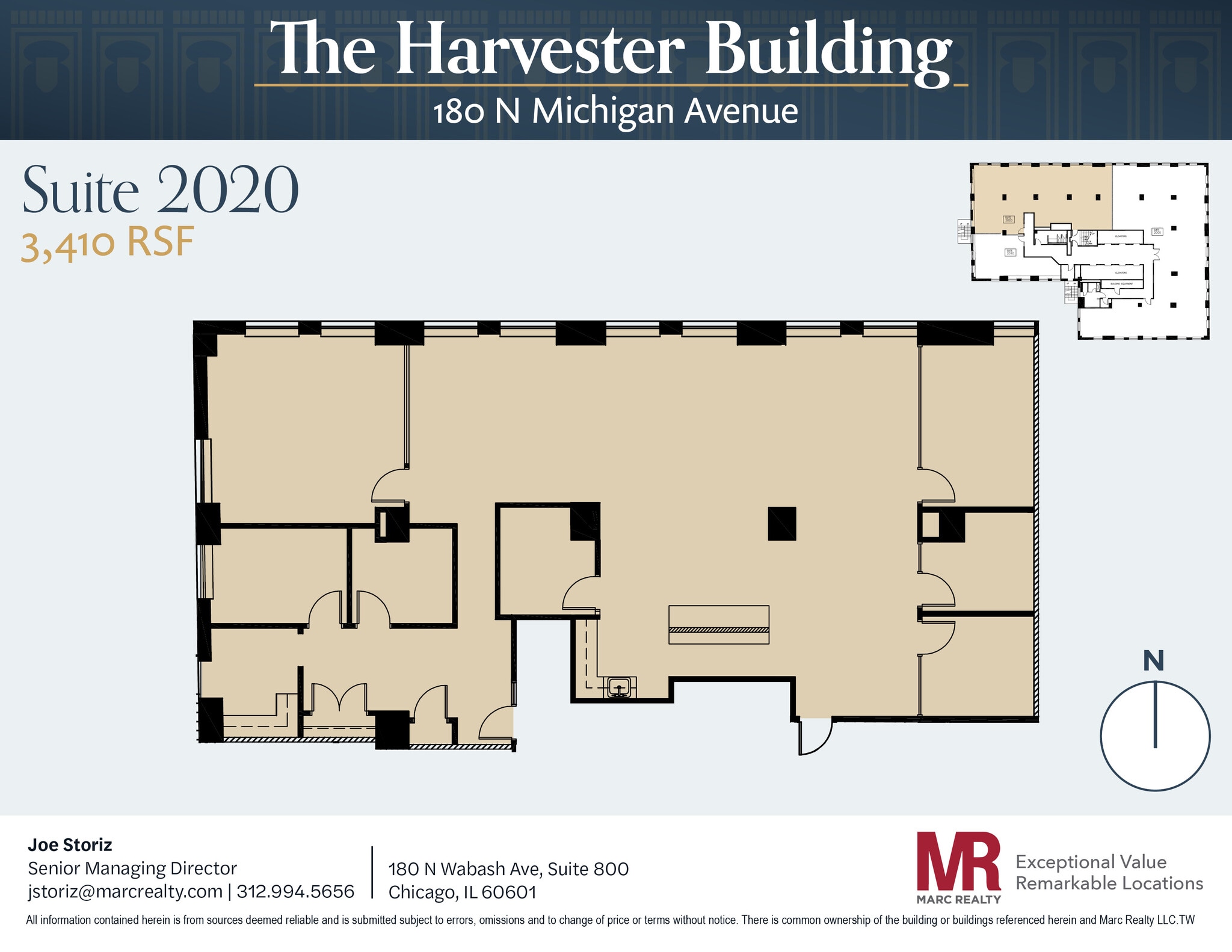 180 N Michigan Ave, Chicago, IL à louer Plan d’étage- Image 1 de 11