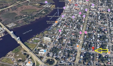 315-317 Castle St, Wilmington, NC - AERIAL map view