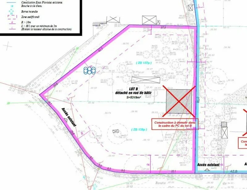 Land in Montussan for sale Site Plan- Image 1 of 2