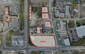 2532 49 Av SE, Calgary, AB - aerial  map view