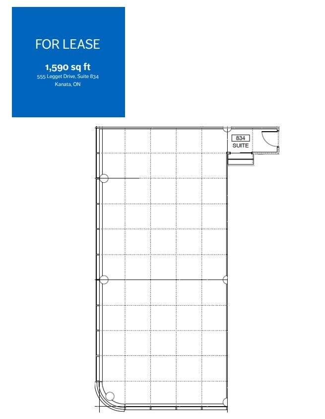 555 Legget Dr, Ottawa, ON à louer Plan d’étage- Image 1 de 1