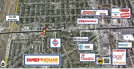 2302 NW Sheridan Rd, Lawton, OK - AERIAL map view