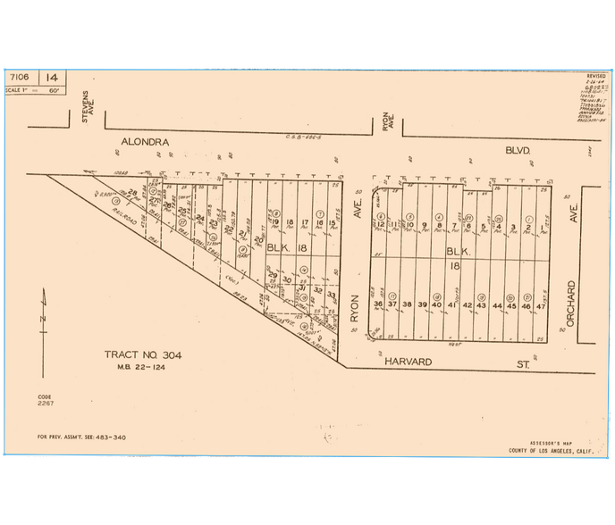 9614 Alondra Blvd, Bellflower, CA for sale - Plat Map - Image 3 of 10