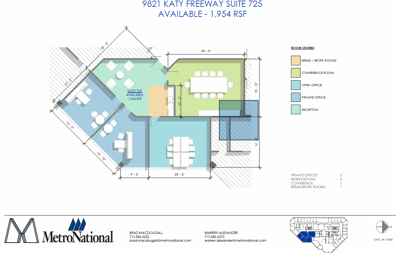 9821 Katy Fwy, Houston, TX à louer Plan d’étage- Image 1 de 1