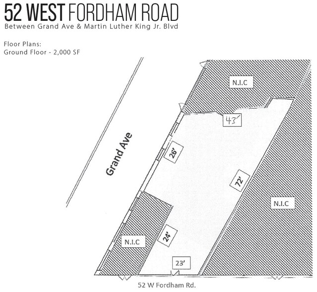 52 W Fordham Rd, Bronx, NY for lease - Floor Plan - Image 2 of 2