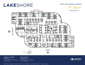 18101 Von Karman Ave, Irvine, CA à louer Plan d  tage- Image 1 de 1