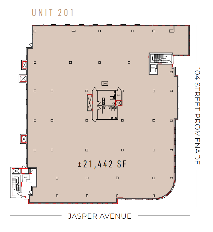 10110 104 St NW, Edmonton, AB for lease Floor Plan- Image 1 of 1