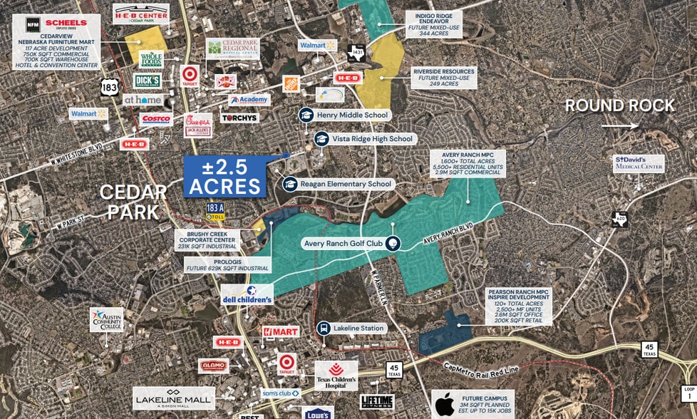 2001 E Park St park, Cedar Park, TX for sale - Aerial - Image 2 of 2