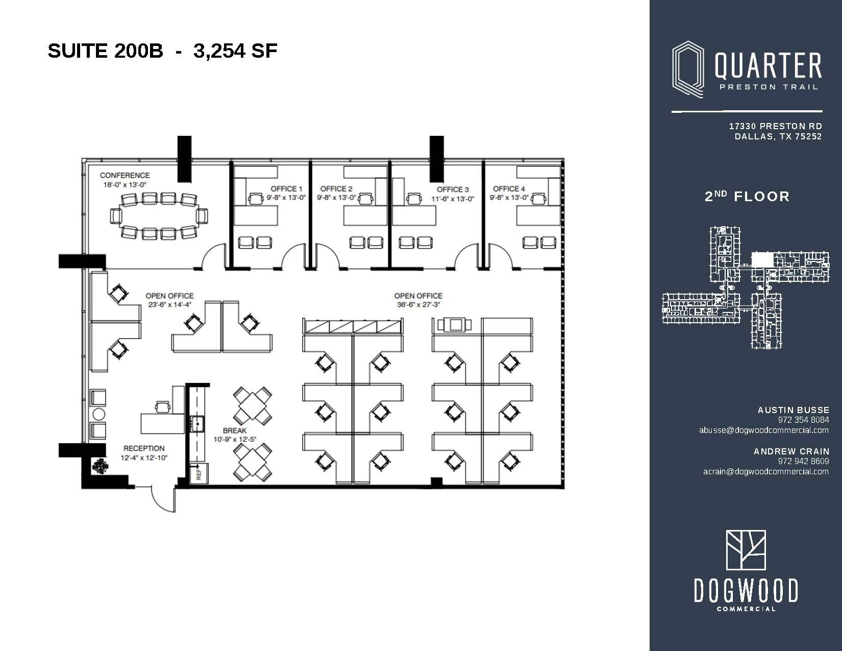 17330 Preston Rd, Dallas, TX à louer Plan d’étage- Image 1 de 1