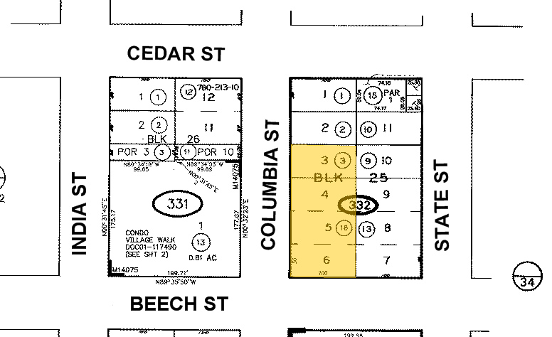 444 W Beech St, San Diego, CA à louer - Plan cadastral - Image 2 de 12