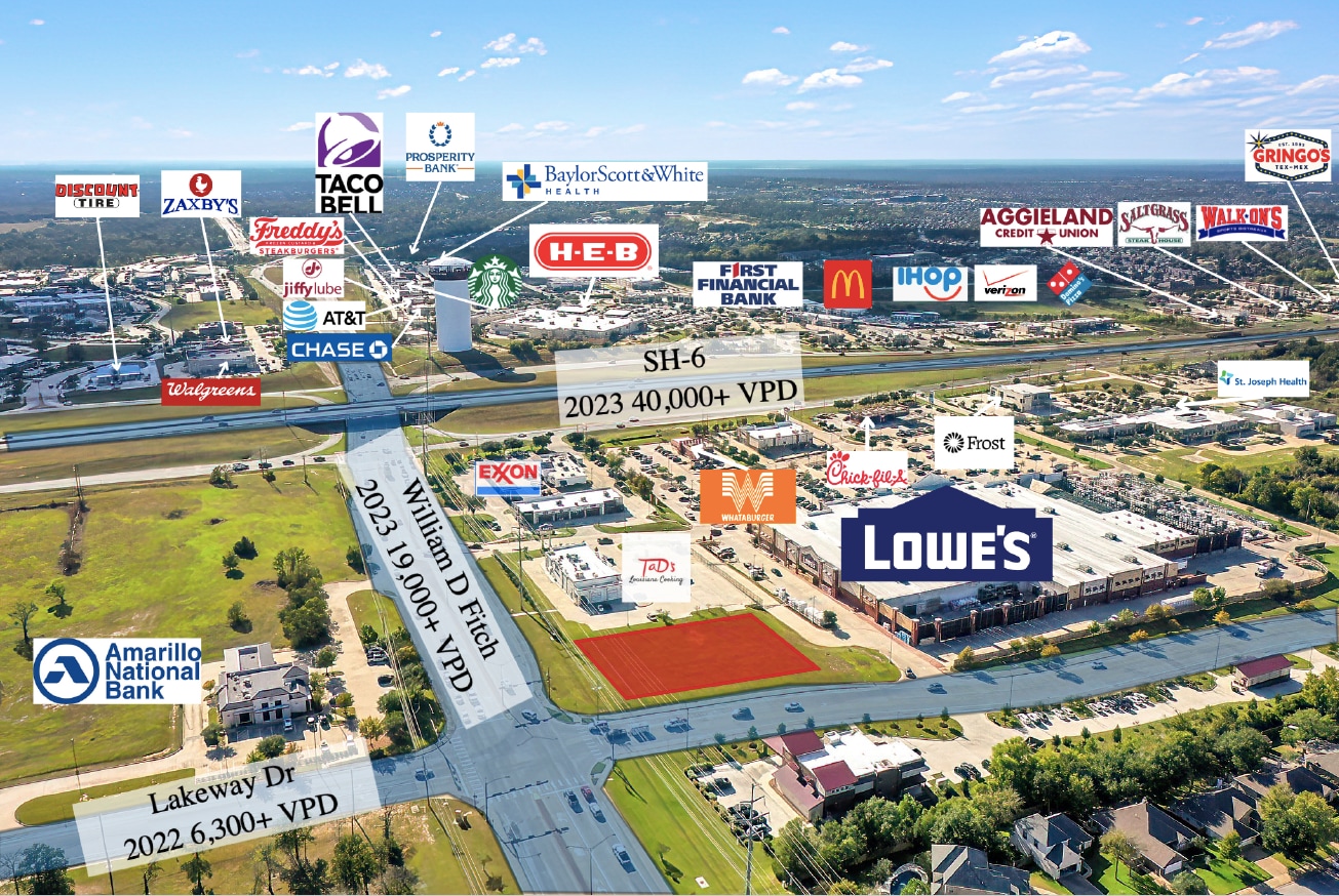 1171 William D. Fitch Pky, College Station, TX for sale Aerial- Image 1 of 3