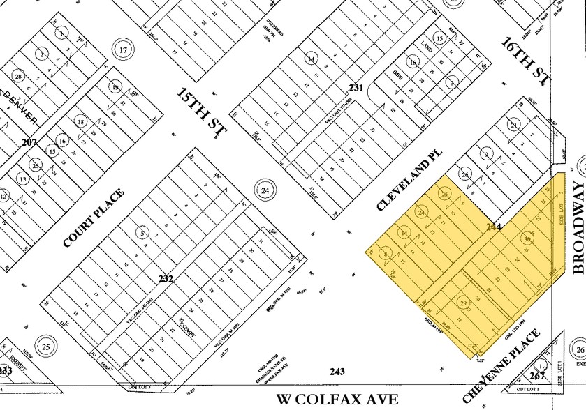 101 W Colfax Ave, Denver, CO à louer - Plan cadastral - Image 2 de 7