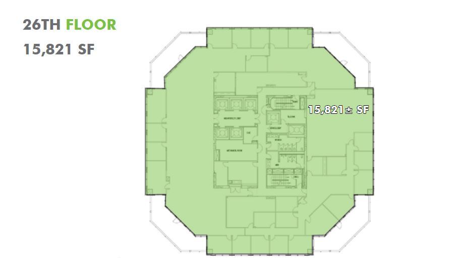 100 N Main St, Winston-Salem, NC à louer Plan d  tage- Image 1 de 1