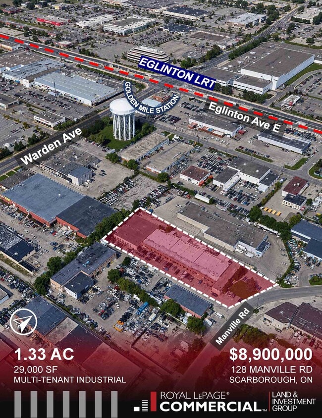 Plus de détails pour 128 Manville Rd, Toronto, ON - Industriel à vendre