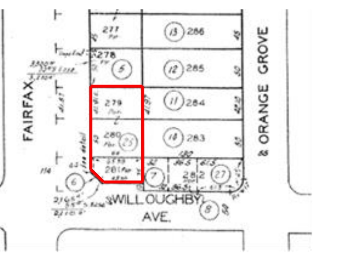 900 N Fairfax Ave, West Hollywood, CA à vendre - Plan cadastral - Image 1 de 1