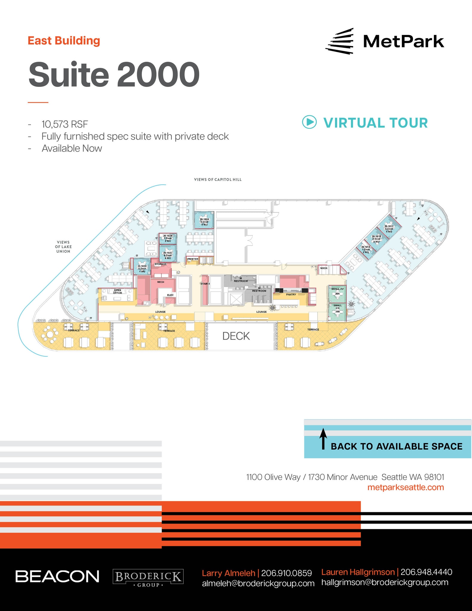 1100 Olive Way, Seattle, WA à louer Plan d’étage- Image 1 de 1