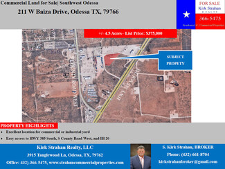 Plus de détails pour 211 Baiza Dr, Odessa, TX - Terrain à vendre