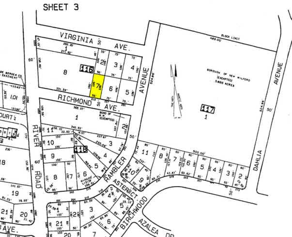 219 Richmond Ave, New Milford, NJ à louer - Plan cadastral - Image 2 de 2