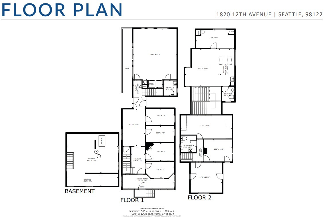 1820 12th Ave, Seattle, WA à louer Plan d  tage- Image 1 de 24