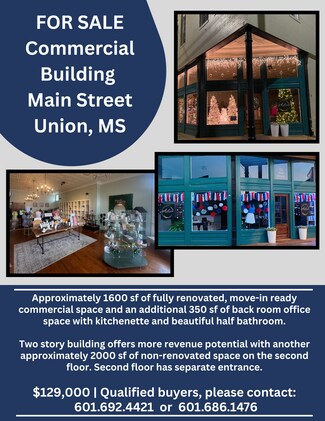 Plus de détails pour 202 Main St, Union, MS - Commerce de détail à vendre