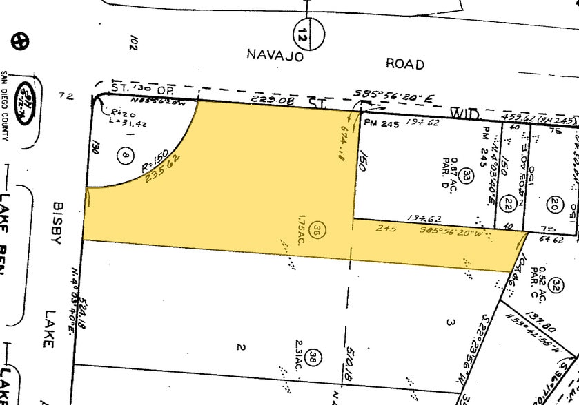 8736 Lake Murray Blvd, San Diego, CA à louer - Plan cadastral - Image 2 de 4